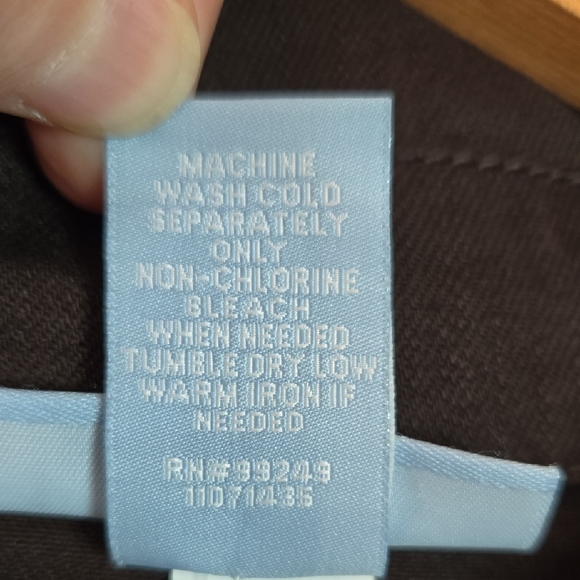 Liz&Me Women's Plus16 Dark Brown Denim Utility Zipper Barn Style Pocket Jacket - Picture 9 of 16